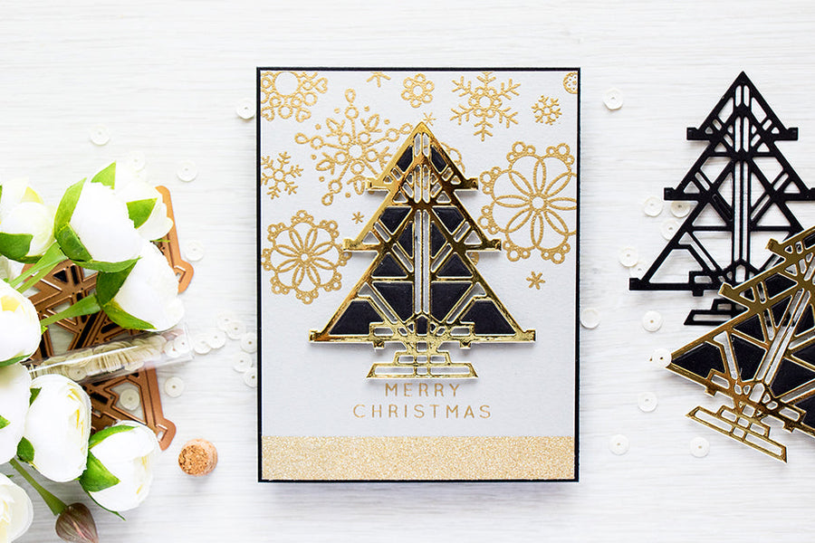 Art Deco Christmas - Easy Inlaid Die Cutting Video Tutorial