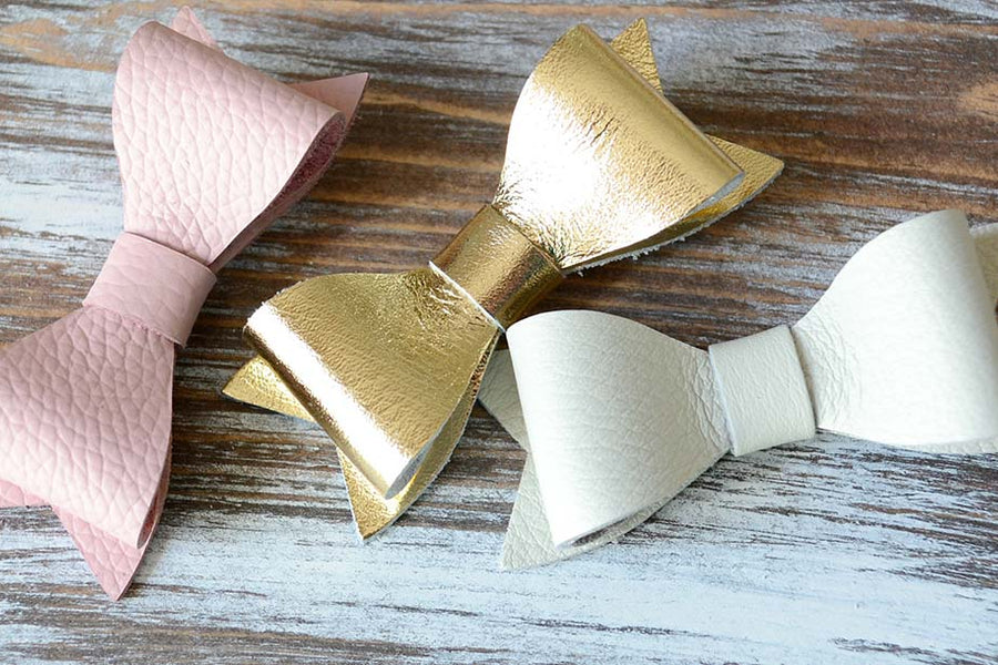 DIY Leather Hair Bows
