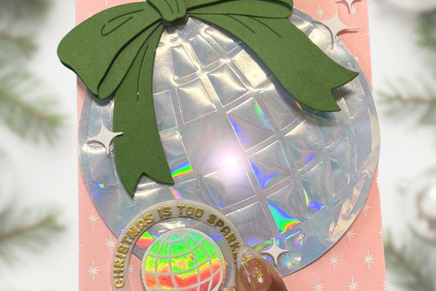 Spread Holiday Cheer with a Light Up Disco Ball Card