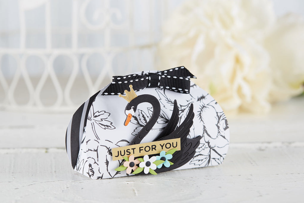 Using Just Stamps & Dies! February Golden Swan 2019 Card Kit of the Month Edition
