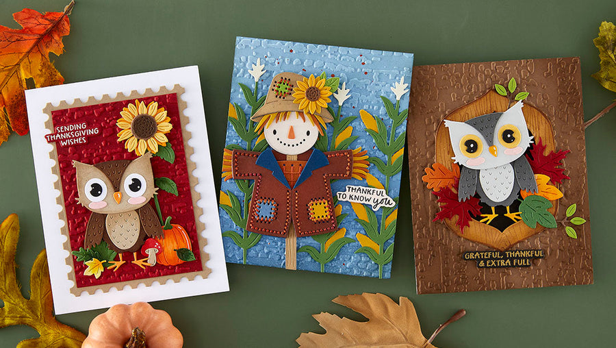 September 2026 3D Embossing Folder of the Month Preview & Tutorials – Autumn Bark