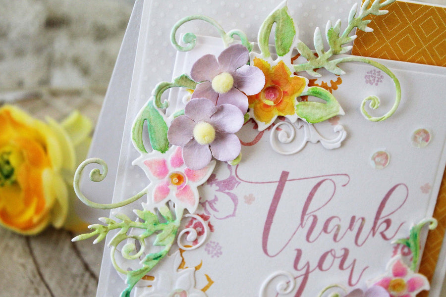 Large Die Of The Month Inspiration | Floral Lace Frame Die Set