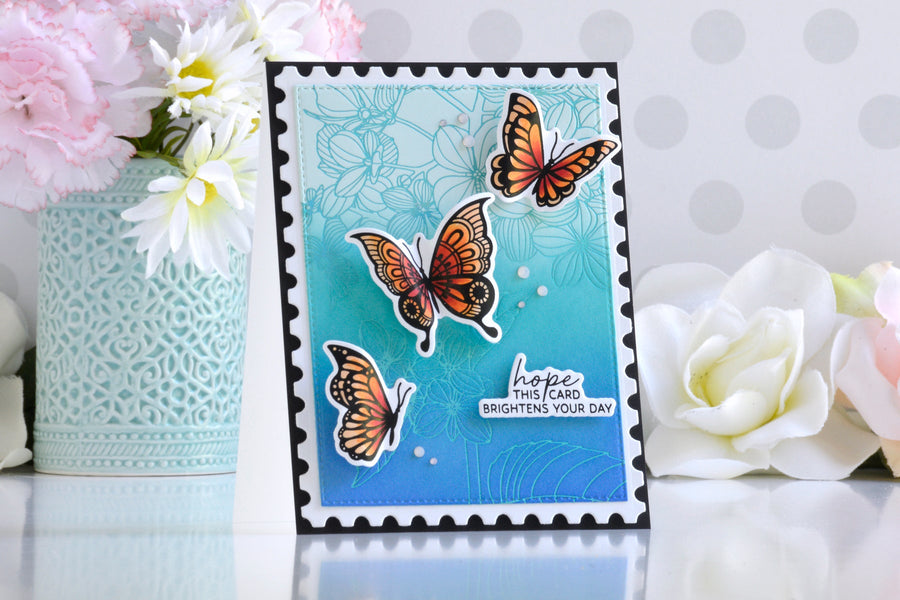 How to Make a Colorful Foiled Butterfly Card with Glimmer II