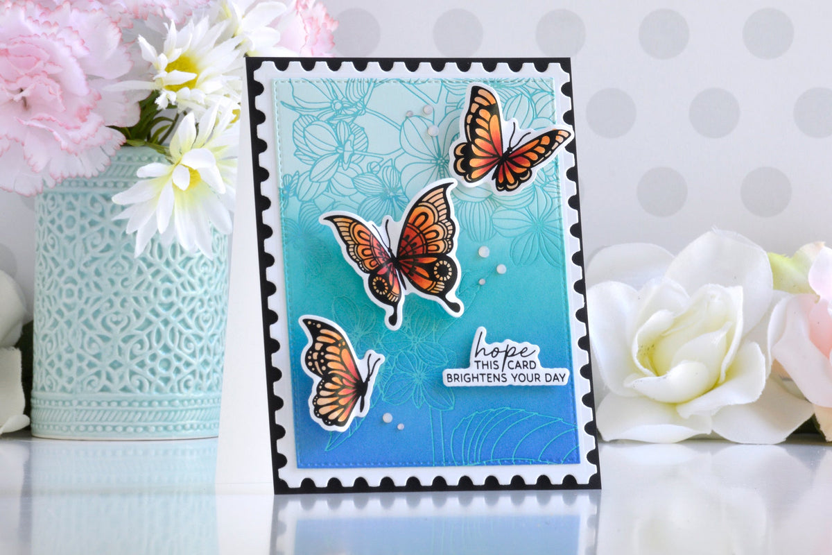 How to Make a Colorful Foiled Butterfly Card with Glimmer II