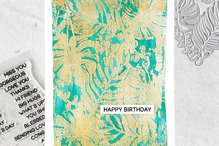 CLEVER CRAFTS:  Gel Printing With Die Cuts