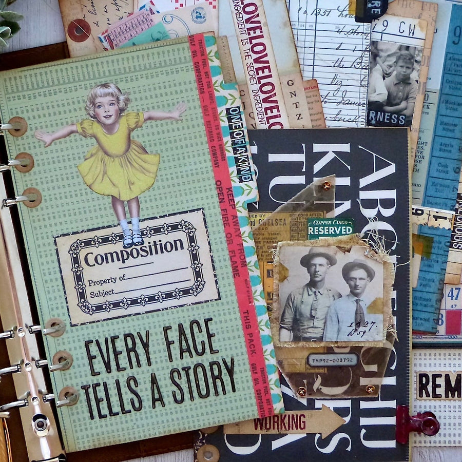 Every Face Tells A Story Journal Pages, BD-1123, SCSE-039, SCSE-054, SCSR-016, SCSP-037, S7-295, S7-298, SDS-232, STP-279
