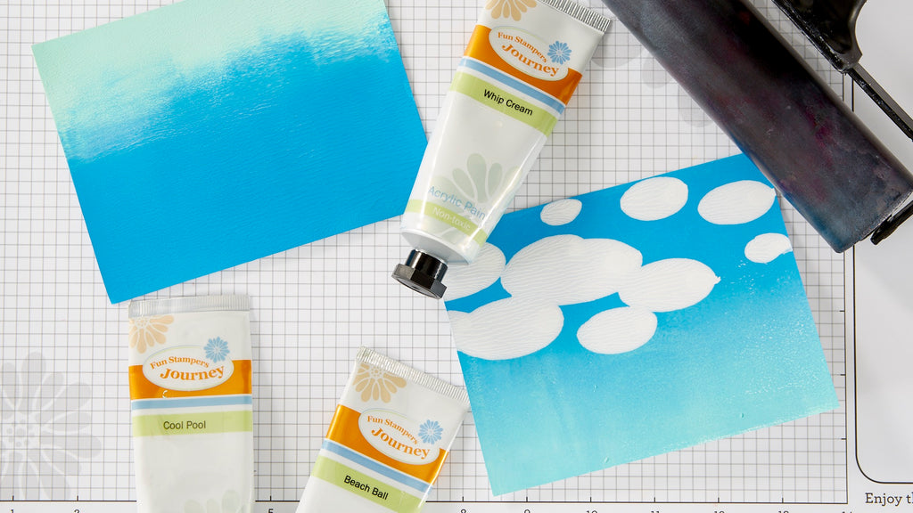 Tryday Friday: How to Use a Brayer to Make Painted Clouds