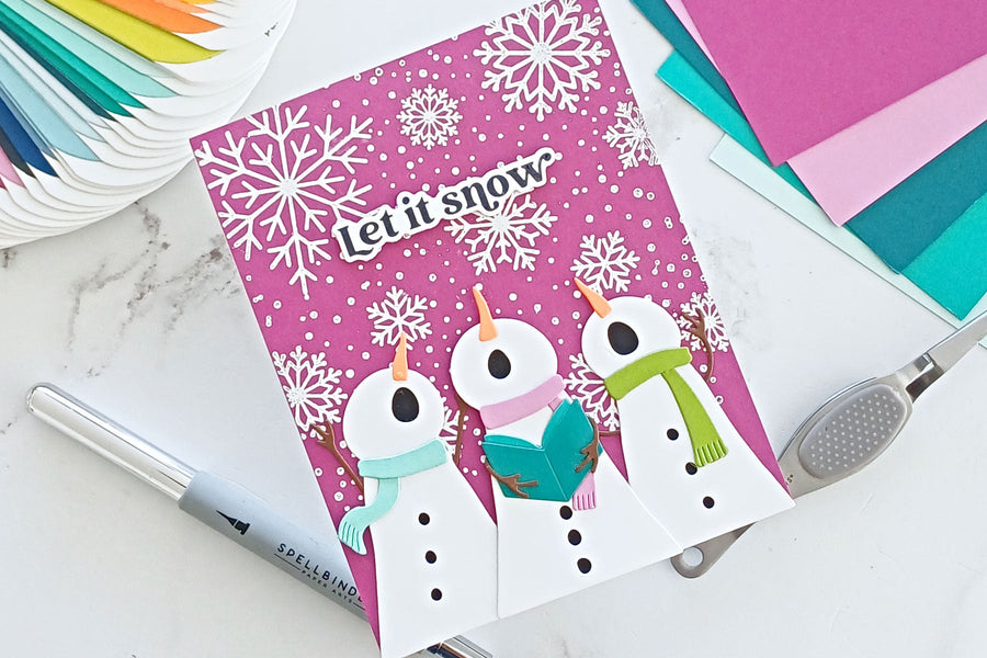 How to Heat Emboss with BetterPress Plates: Snowman Christmas Card