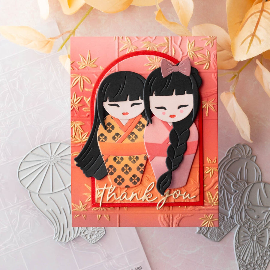 How to Make an Autumn Kokeshi Doll Card with Layered Die Cuts, SDS-239, E3D-189, BP-379