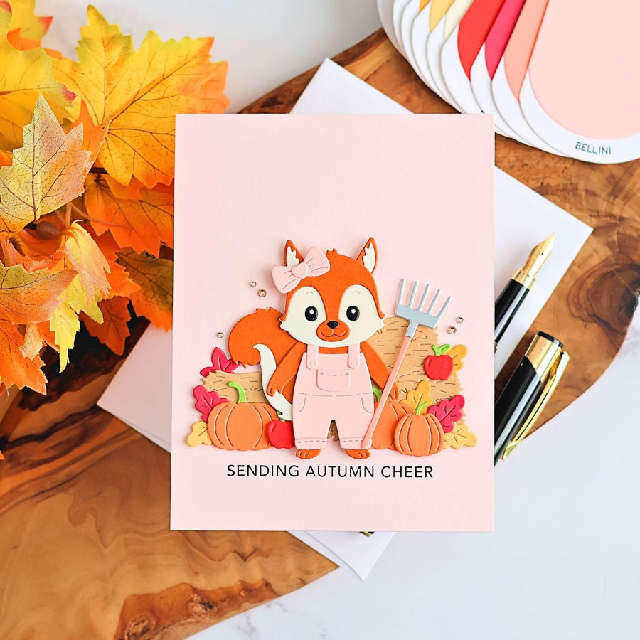 How to Make a Cute Autumn Squirrel Card with Fall Adventures Dies, S4-1573, S5-738, S3-591, STP-292, S5-740