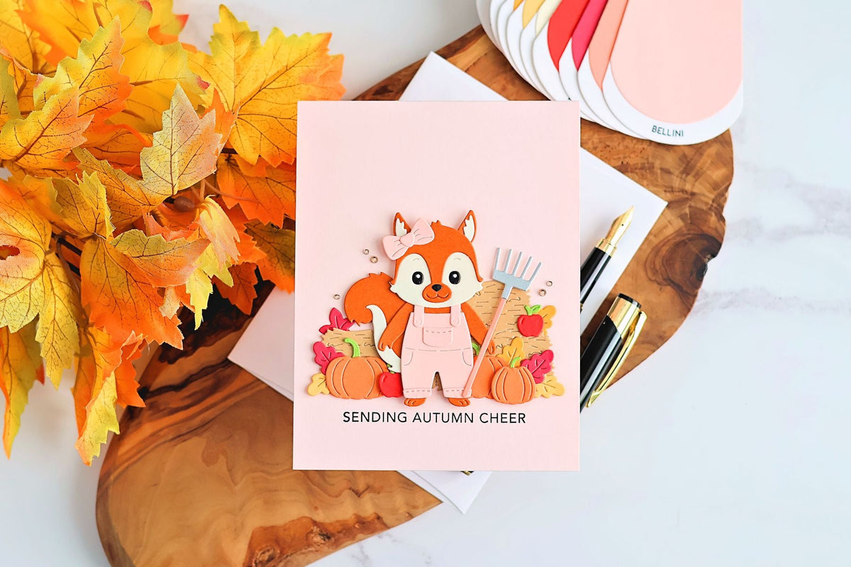 How to Make a Cute Autumn Squirrel Card with Fall Adventures Dies, S4-1573, S5-738, S3-591, STP-292, S5-740