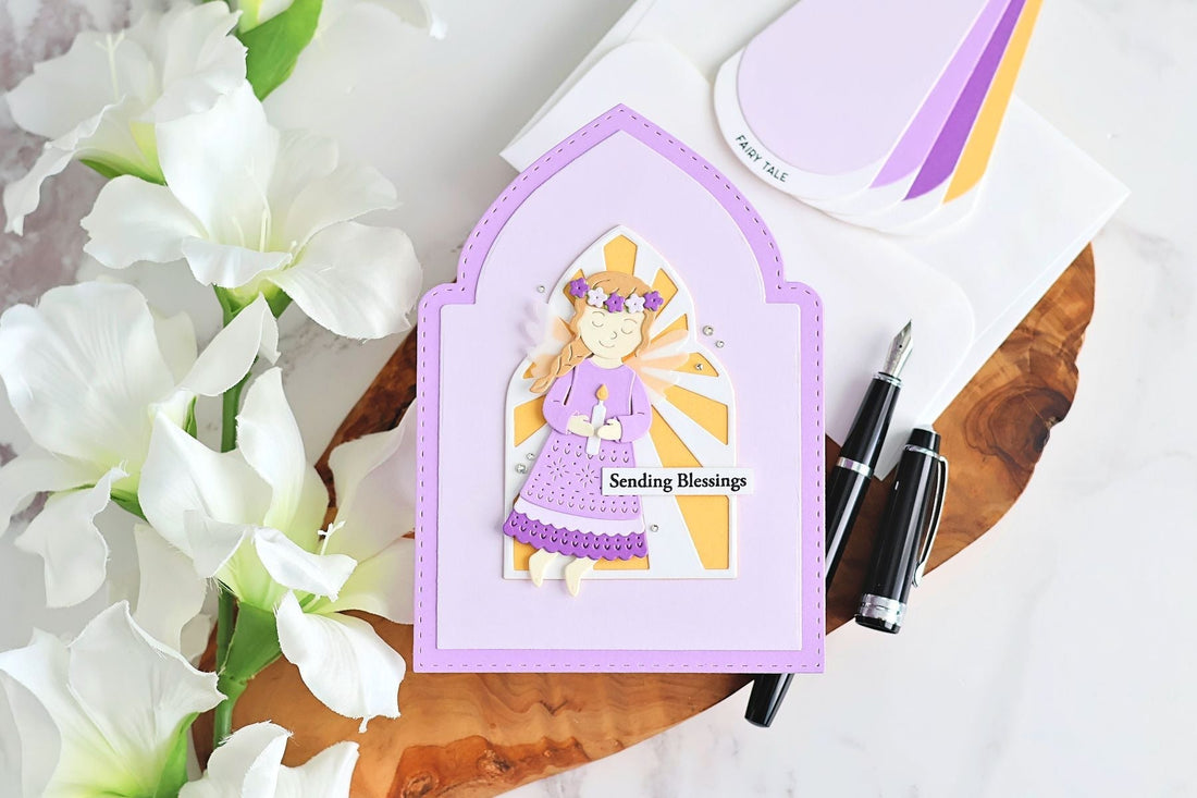 How to Create a Simple Shaped Card Using Bibi's Little Blessings, S4-1555,S7-292,SDS-230,BP-236