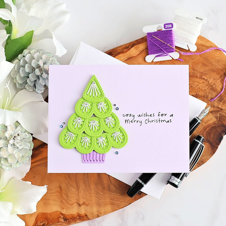 How to Make a Stitched Christmas Tree Card, S4-1558, SDS-212