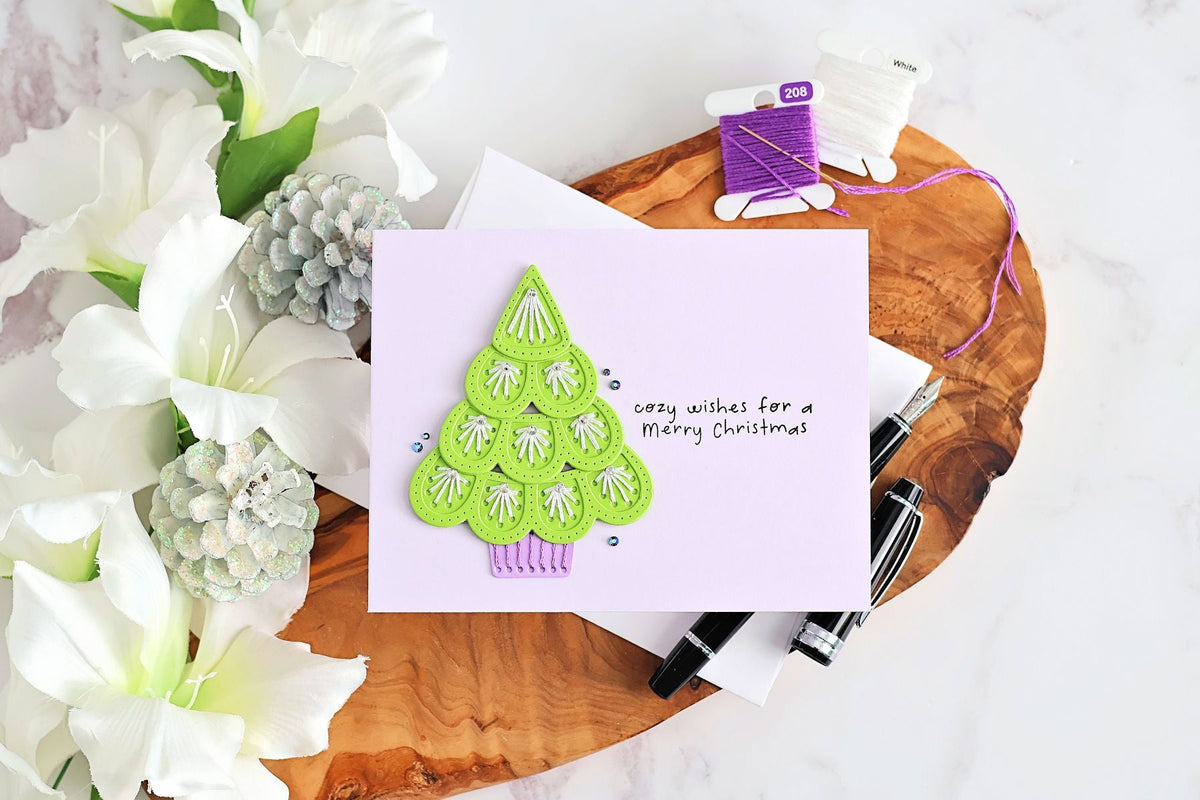 How to Make a Stitched Christmas Tree Card, S4-1558, SDS-212
