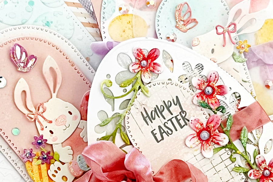 Bunny and Easter Egg Cardmaking with the Simon Hurley Happy Spring Collection
