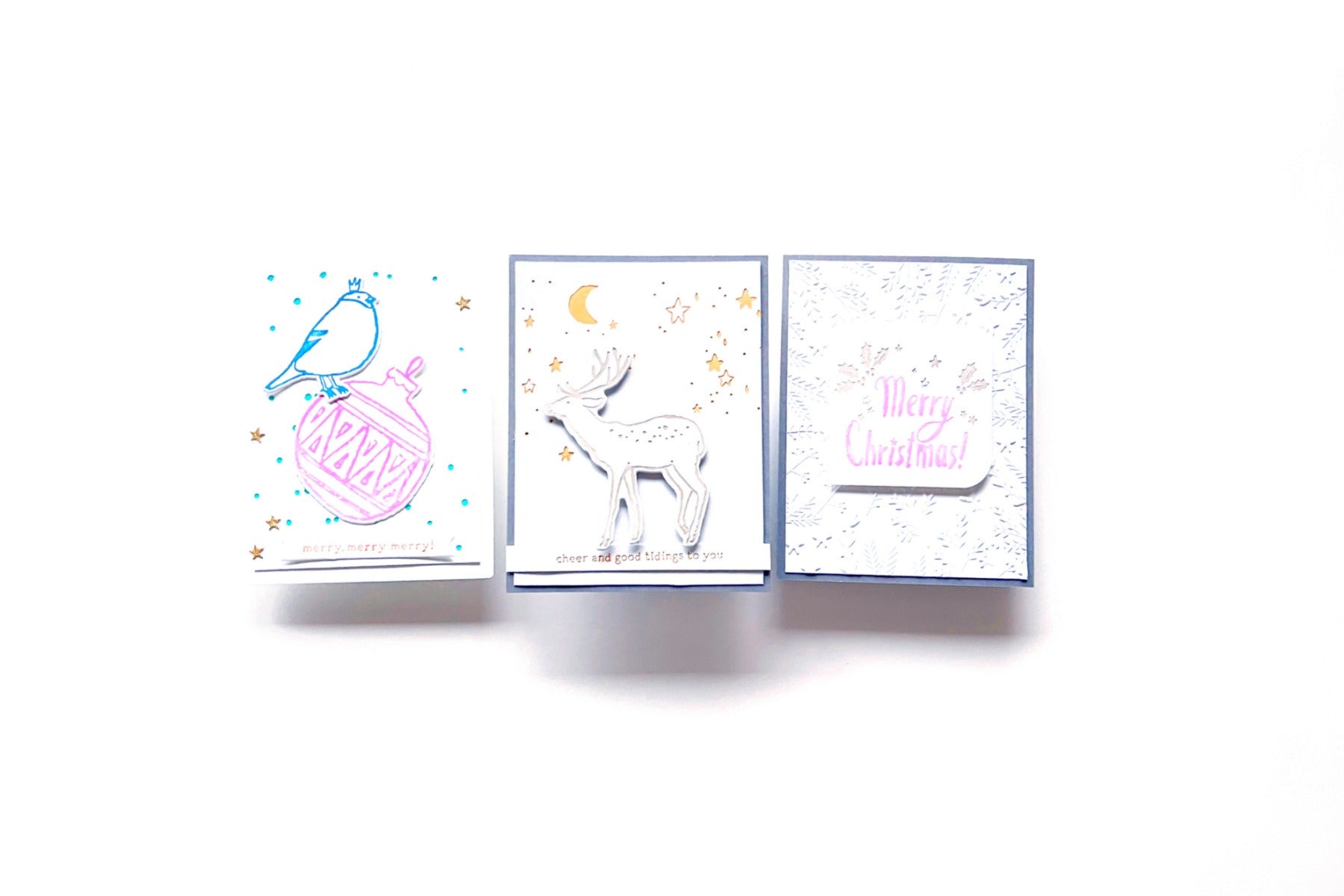 Starry Holiday Vibes: A Set of Three Cards