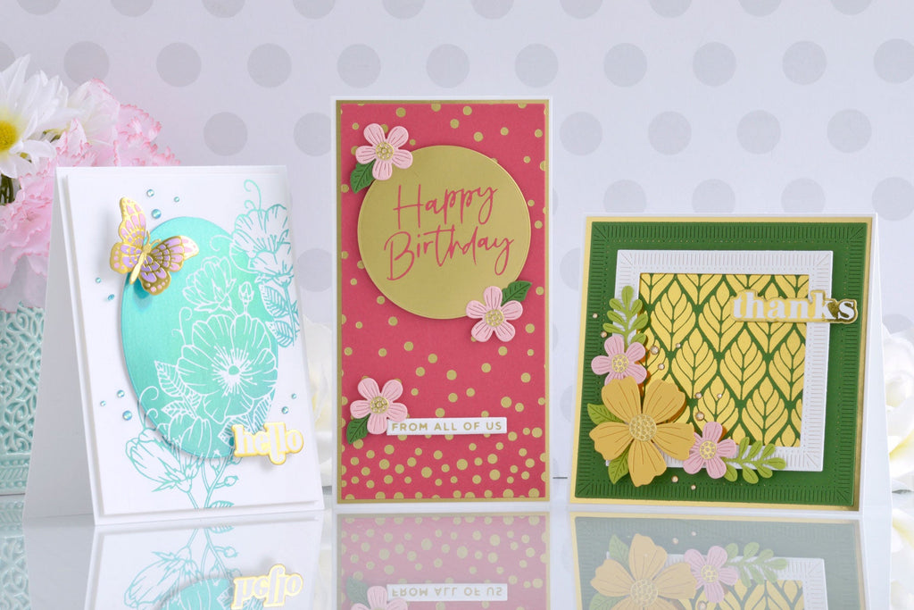 Utilizing Leftover Foil with Essential Glimmer Solid Shapes & Annie Williams