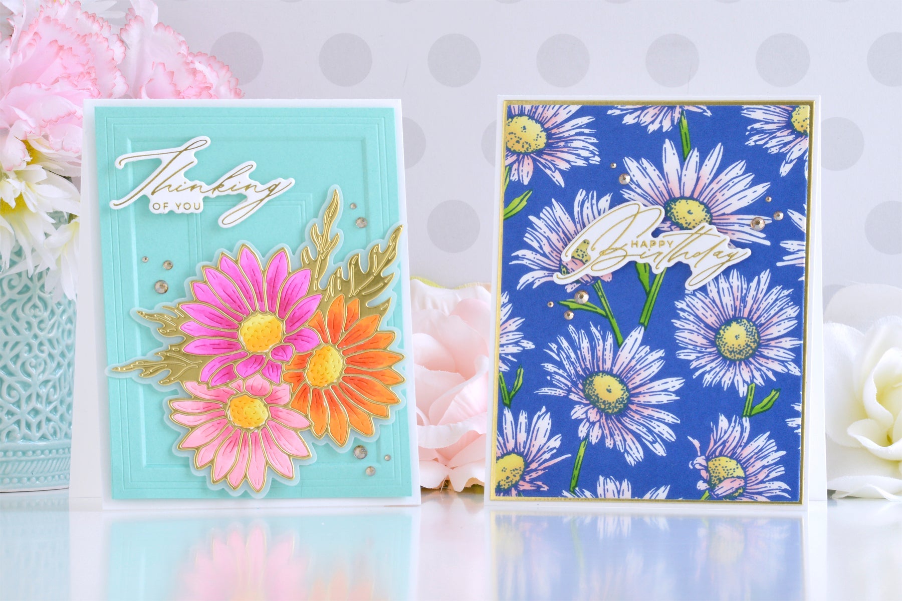 Colorful and Elegant Cards with the Yana's Daisies Collection