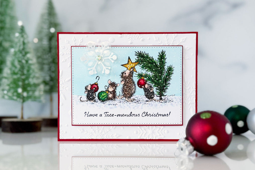 Step By Step Tutorial: House Mouse Tree-mendous Christmas Collection Christmas Card