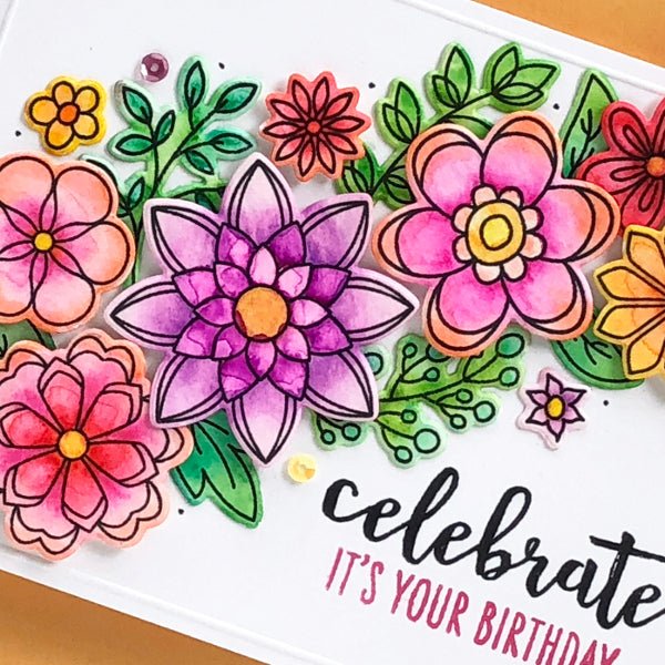 Bright Watercolor Flowers
