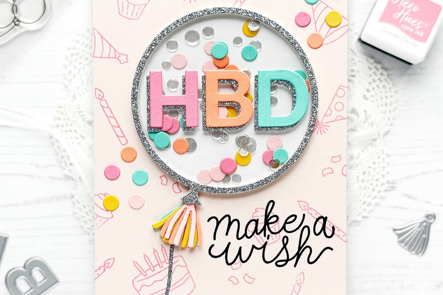 birthday balloon shaker card