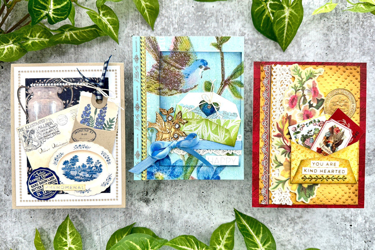 Three Vintage Chic Cards featuring Flea Markets Finds Collection by Cathe Holden