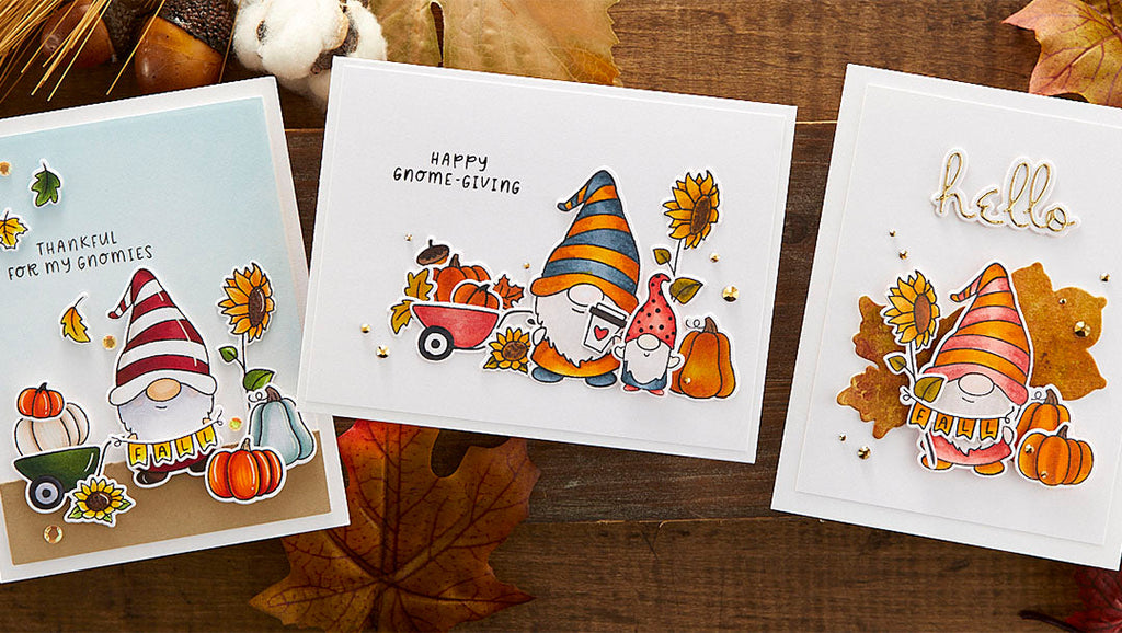 September 2022 Clear Stamp + Die of the Month Preview & Tutorials – Fall Gnomes