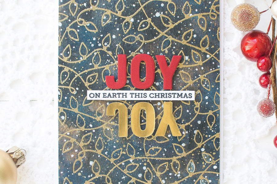 Christmas Card with Galaxy Background