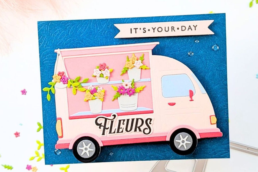 Interactive Flower Truck Card