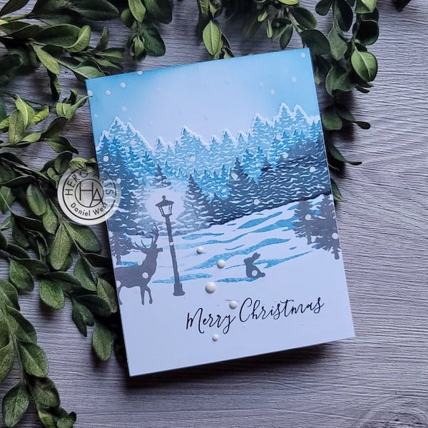 Creating a Light Effect with the Winter Woods HeroScape Stamp Set