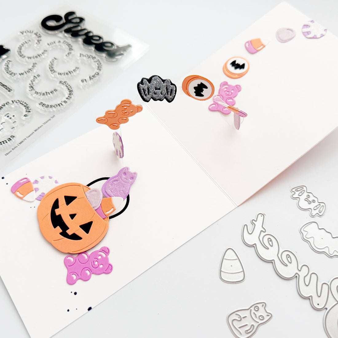 beary sweet halloween pop up card