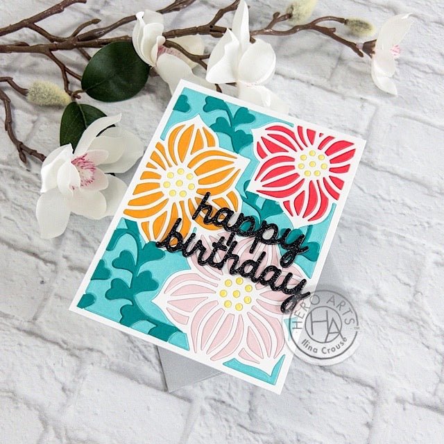 Die Cut Floral Birthday
