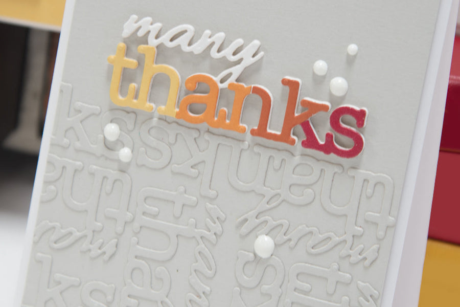 Many Thanks Card, June Die of the Month