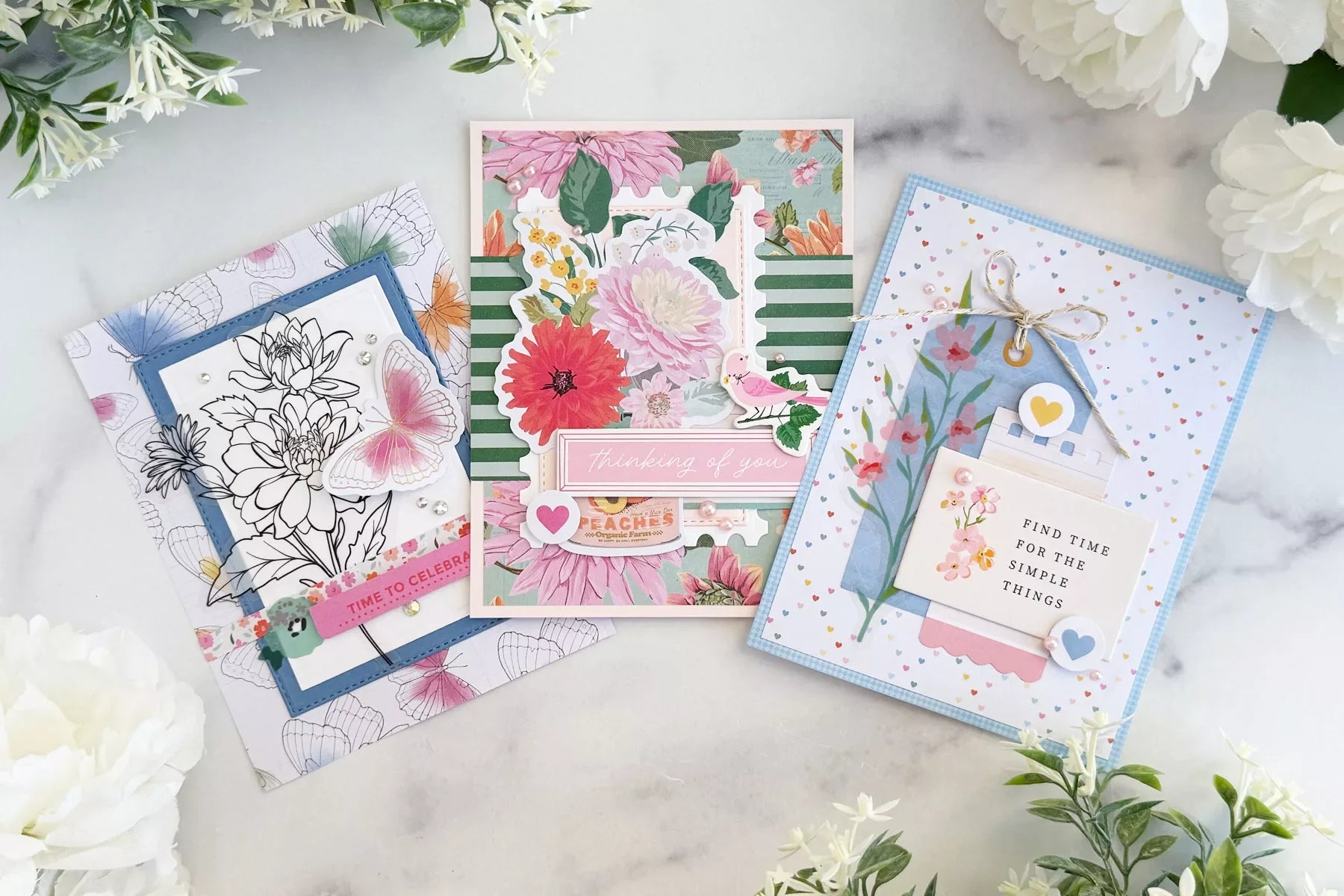 Creating Patterned Paper Cards with Rosie’s Studio Breakfast in Bed Collection