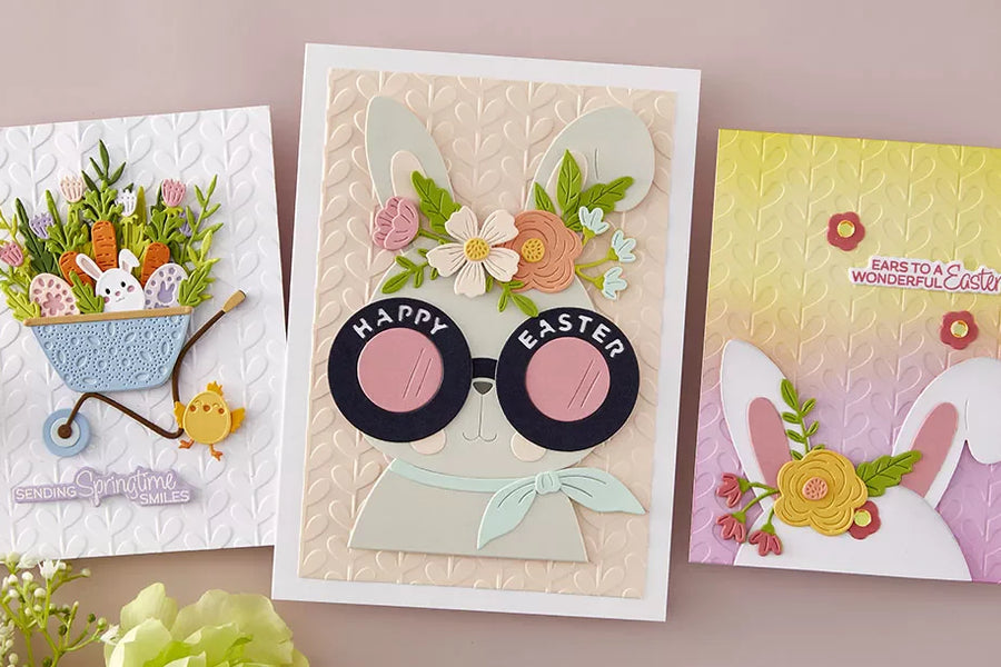 February 2026 2D Embossing Folder of the Month Preview & Tutorials – Spring Stripes