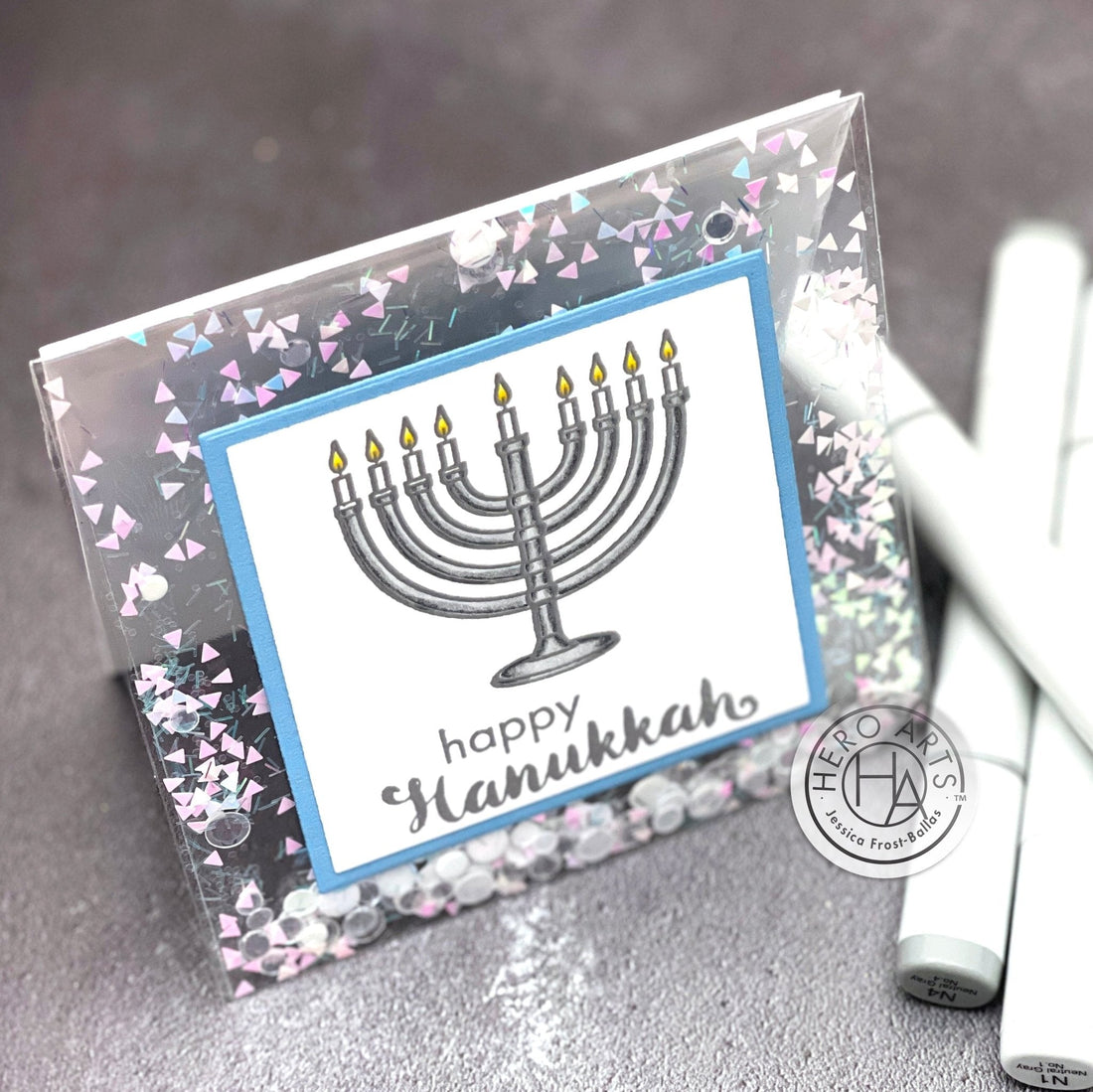 Flat See Through Hanukkah Shaker