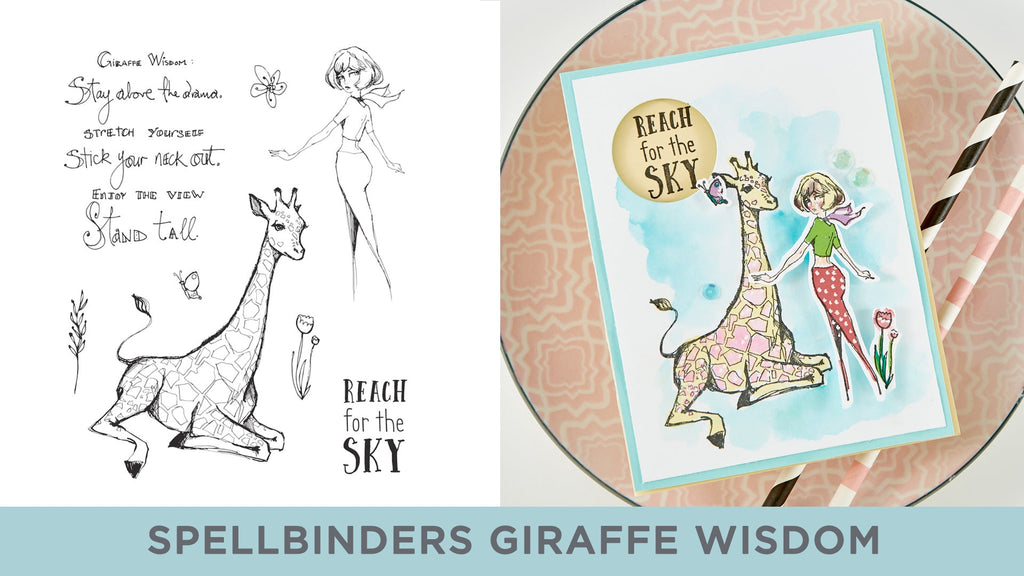 Cardmaking Inspiration | Reach for the Sky Card Featuring Giraffe Wisdom with Kim Kesti