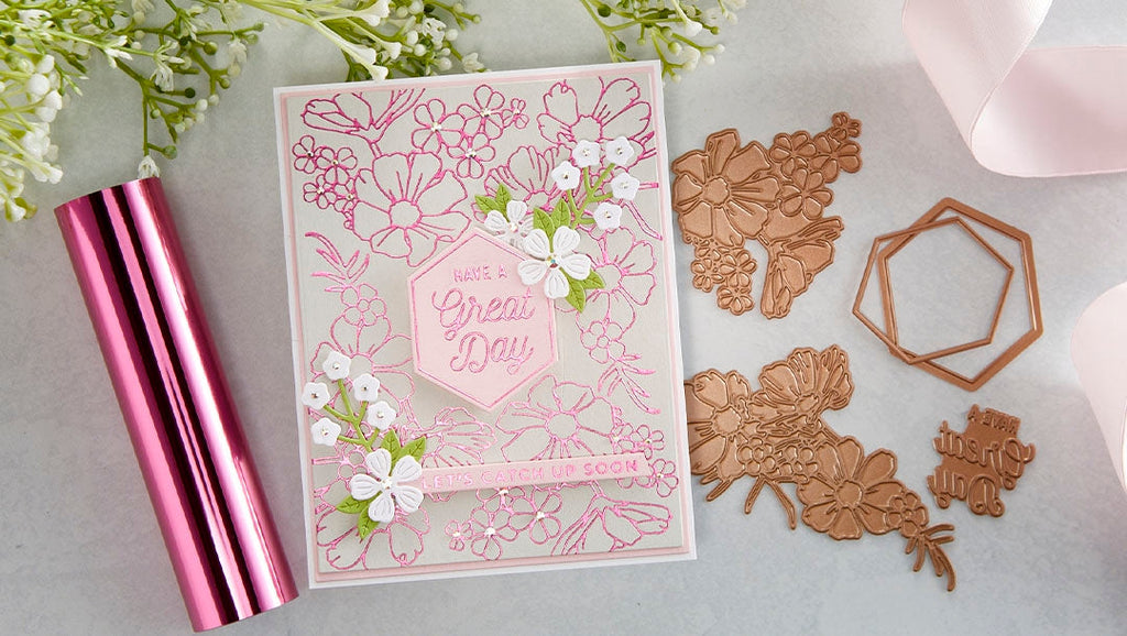 August 2021 Glimmer Hot Foil Kit of the Month is Here – Hex Floral