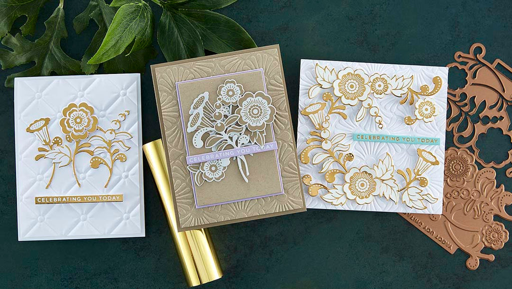 November 2022 Glimmer Hot Foil Kit of the Month Preview & Tutorials – Glimmer Edge Stylized Floral