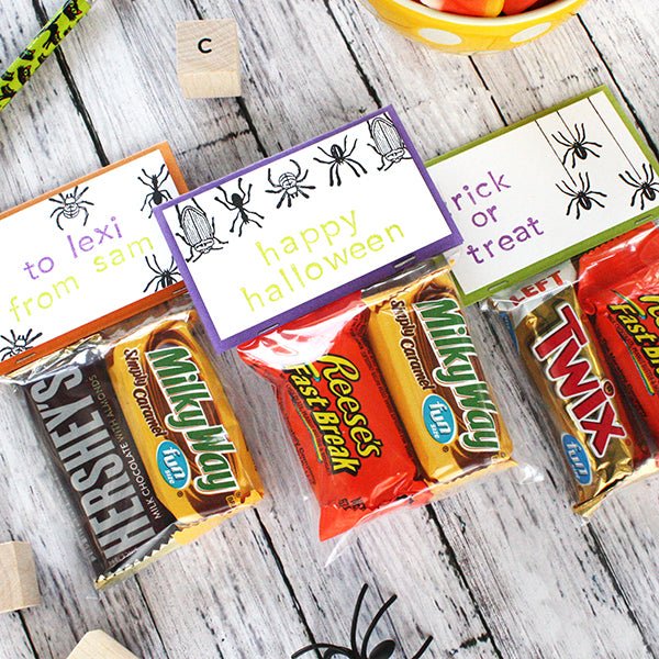 Halloween Treat Bags + Cards