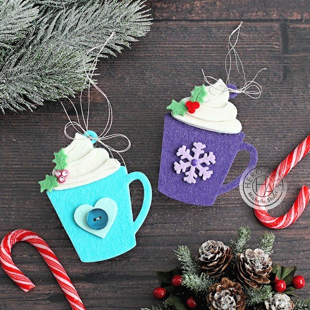 Have Fun with Die Cutting: Mug Ornaments with Felt