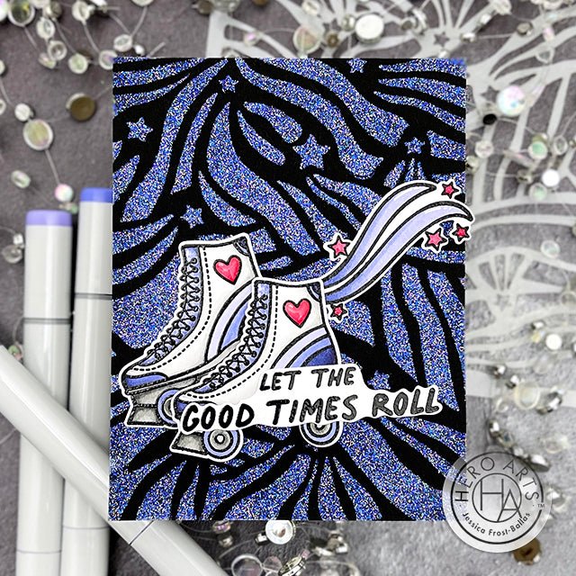 Hero Glitter Paste on Black Cardstock