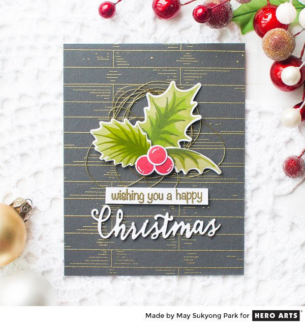 Holly Christmas Card