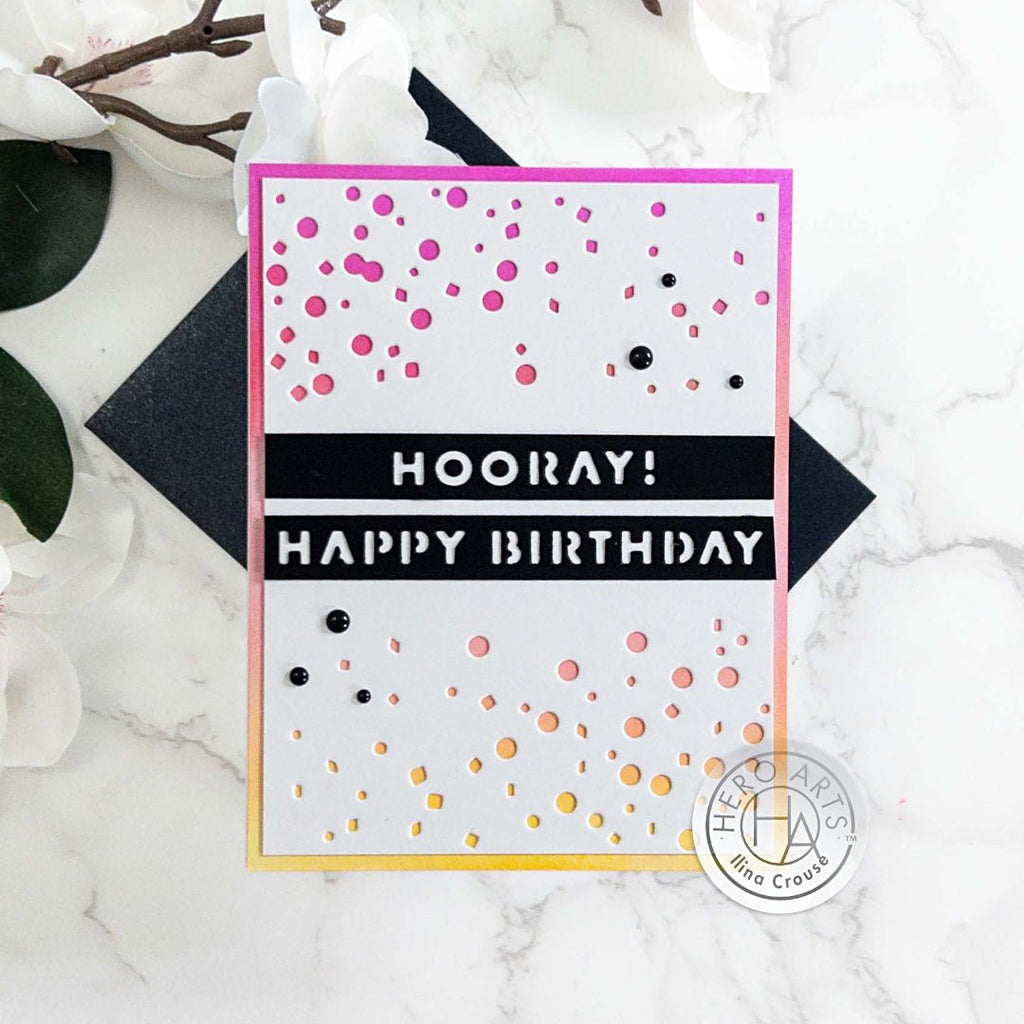 Hooray! Happy Birthday No Stamping Card