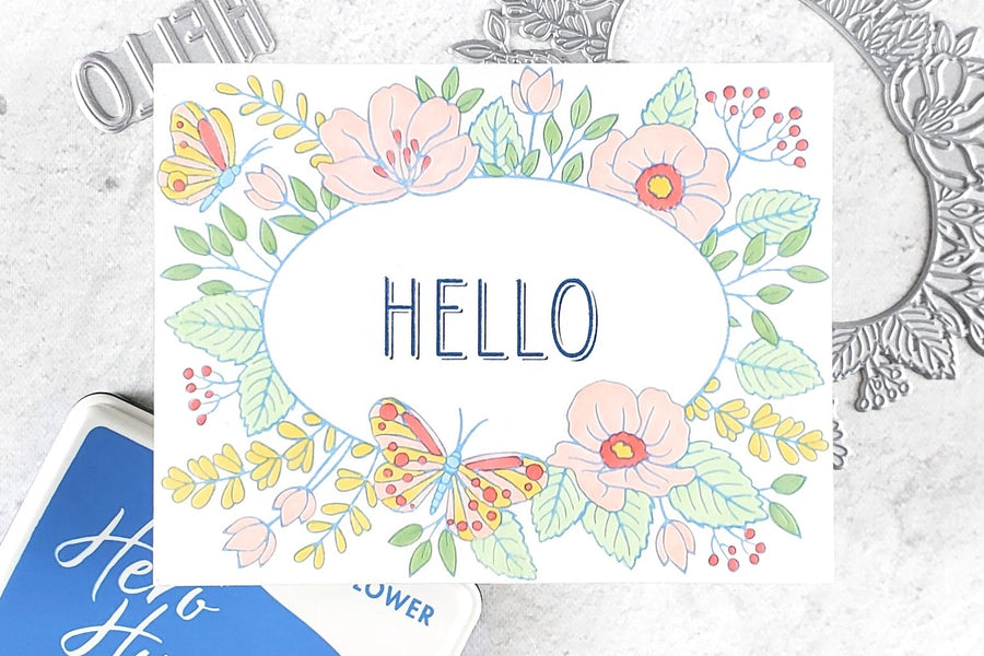 Simple and Elegant Floral Letterpress Card