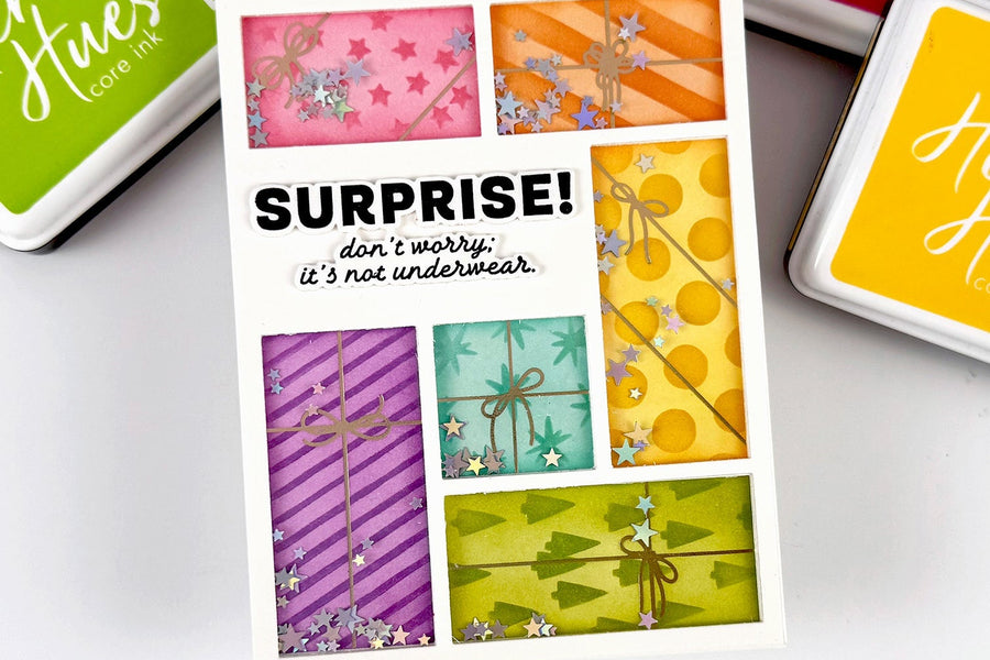 Festive Fun: Shaker Card with Colorful Presents