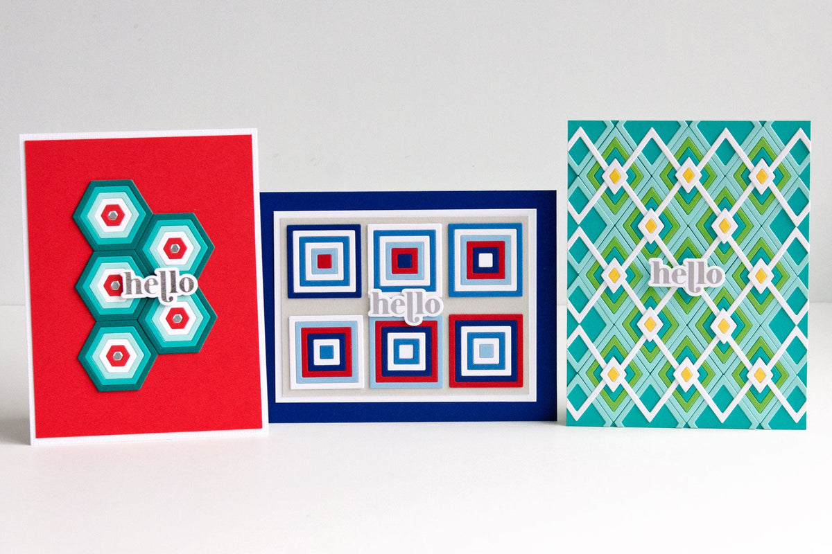 Pattern Play with the Color Block Mini Shapes Collection