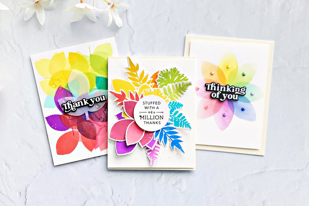 Vibrant Rainbow Palette Using Simon Hurley’s Leaf Prints