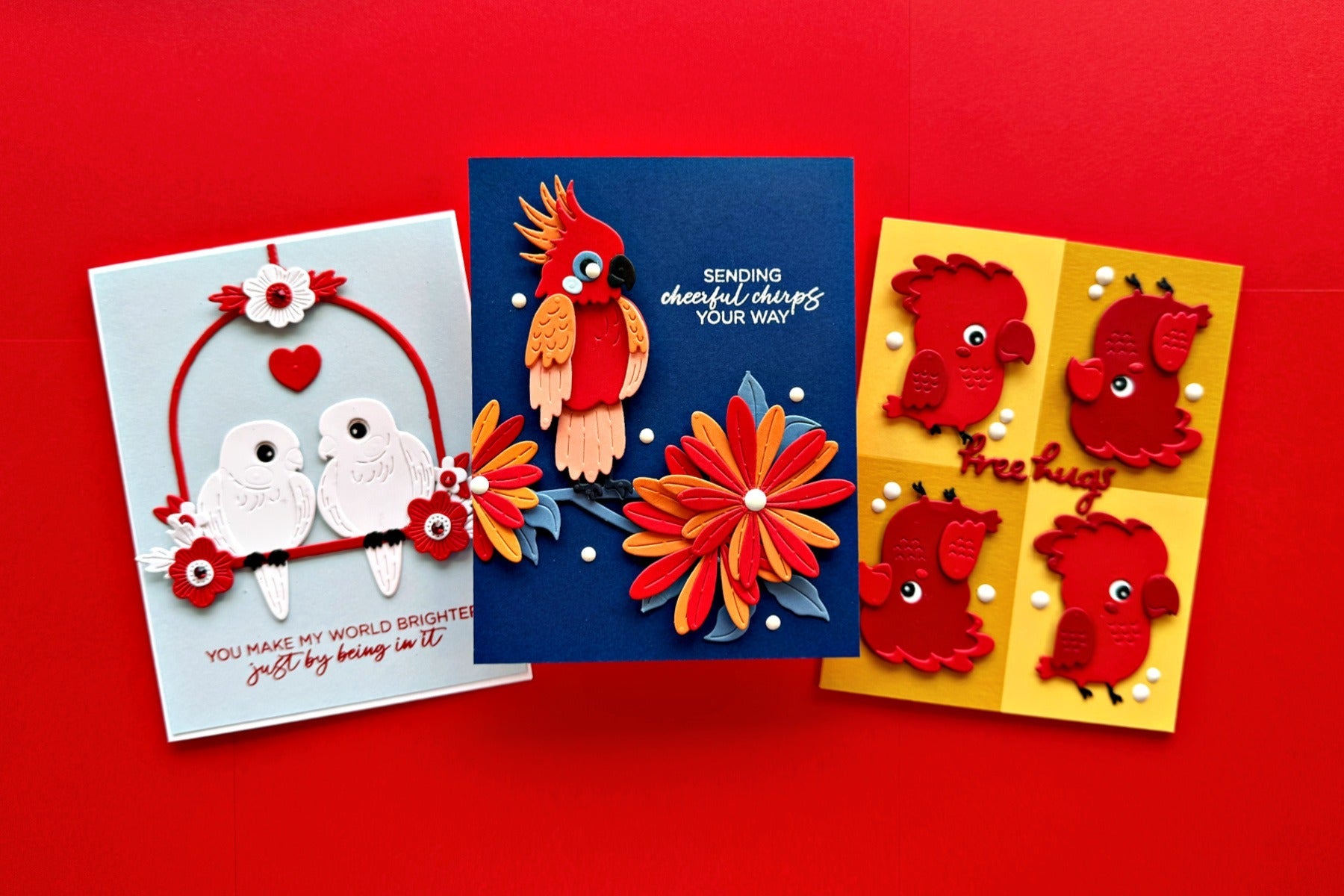 Pairing Cheerful Chirps and Poppy ColorWheel Cardstock