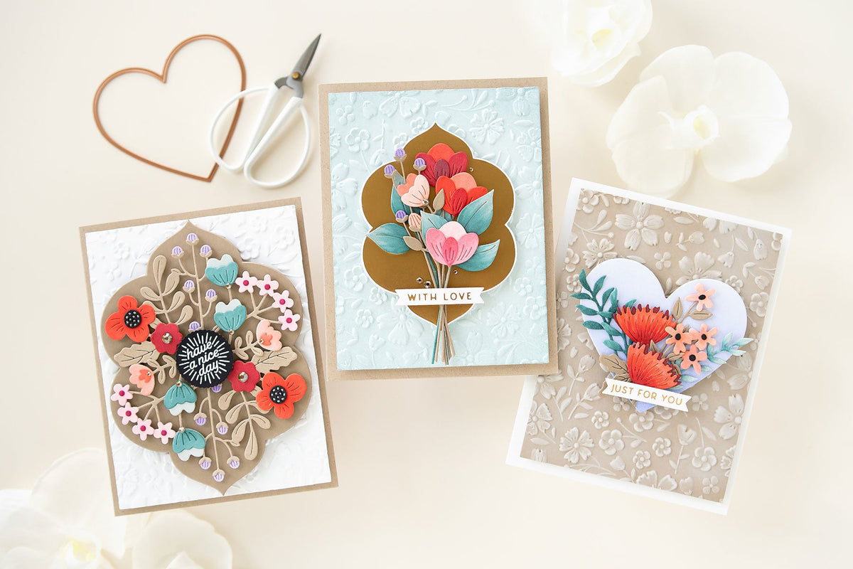 Trio of Floral Reflection Collection Cards with Jung AhSang